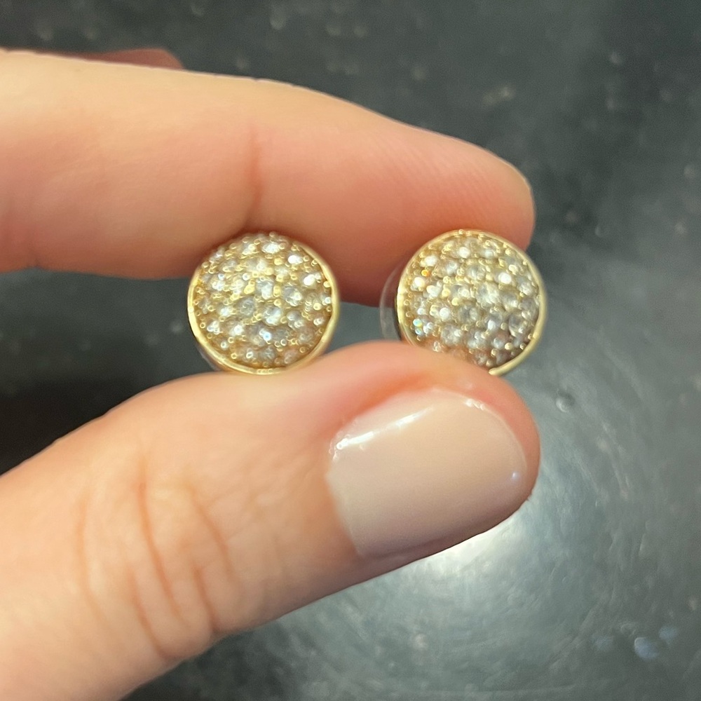J.Crew Gold Sparkle Stud Earrings